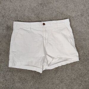 A New Day Women's White Shorts Size 8 Cotton Summer Beach Bohemian Old Money